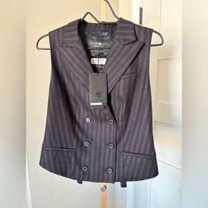 Alberto Biani x Hydrogen Double Breasted Vest. Size 42 US Size 6. NWT. MSRP $358